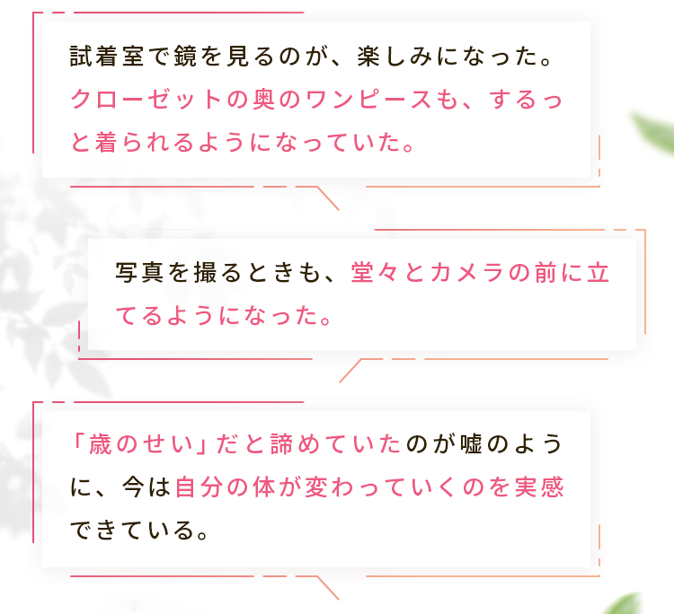 お客様の気持ちの変化