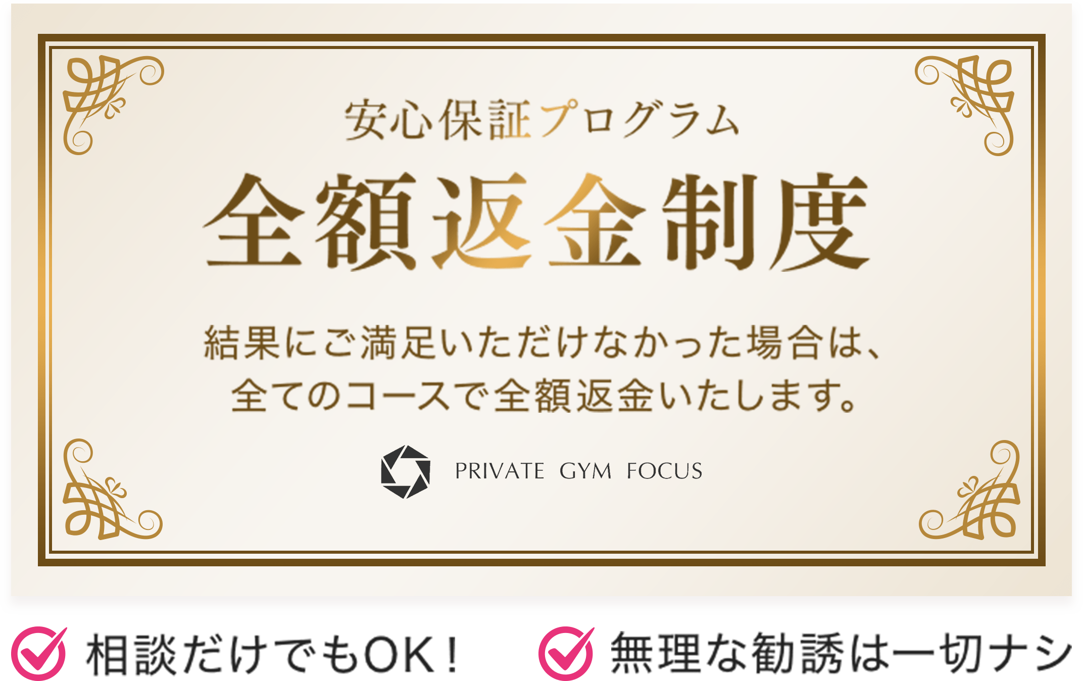 安心保証プログラム 全額返金制度